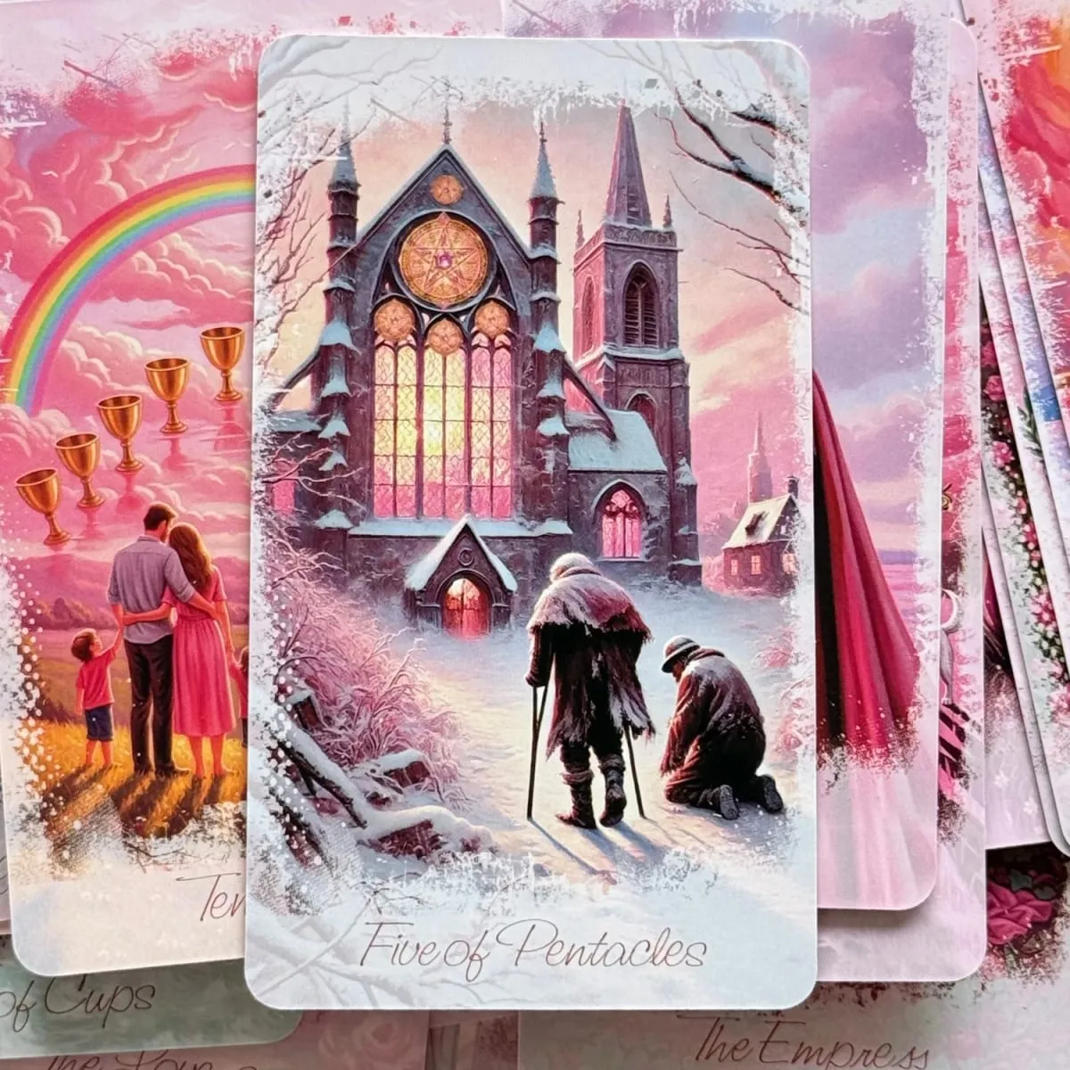 Romantic Tarot Cards in Metal Box With Paper Guidebook 12*7cm Rose Series Divine Guidance Board Games