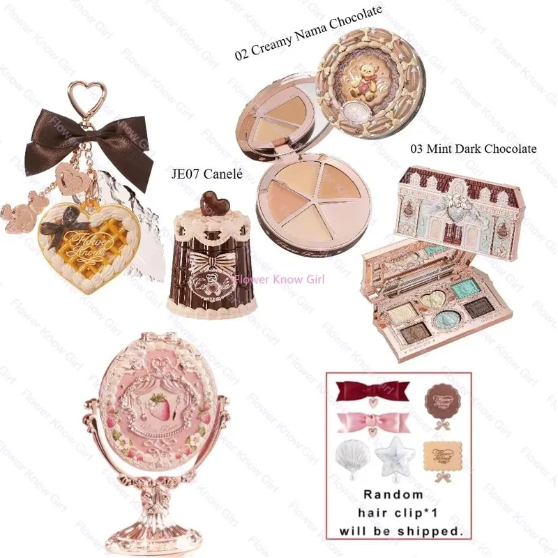 FlowerKnows-Juego de maquillaje todo en uno, paleta facial profesional completa, rubor, espejo de escritorio, sombra de ojos, contorno, crema de labios — image 10