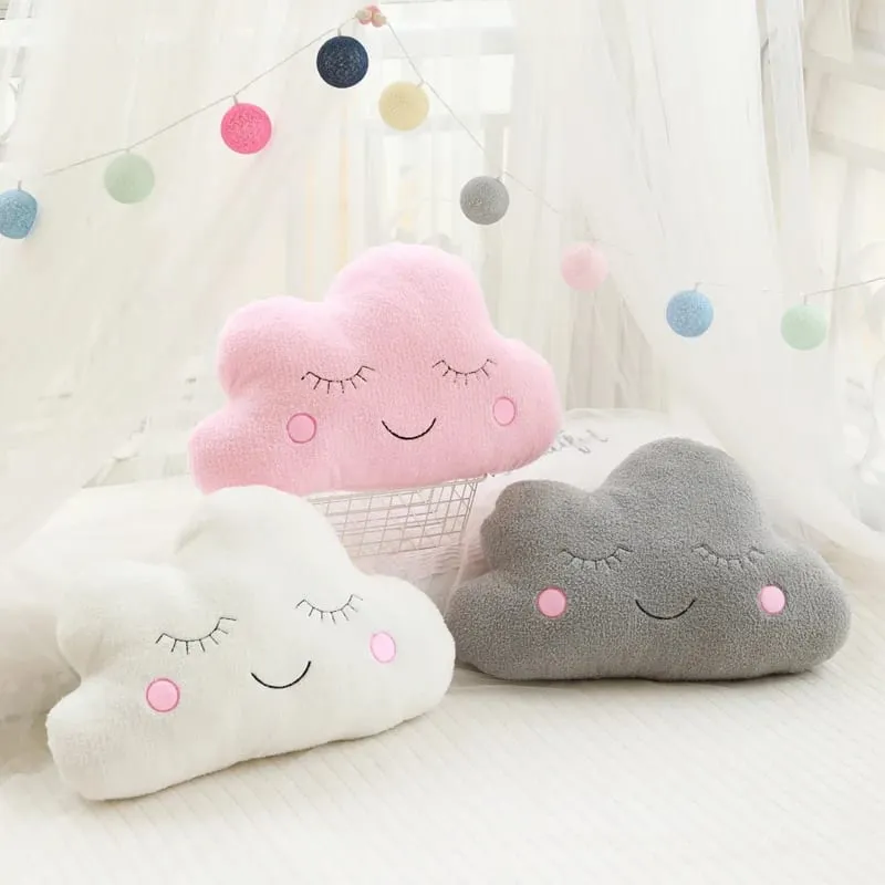 Hot Stuffed Cloud Moon Star Raindrop Plush Pillow Soft Cushion Toys For Children Baby Kids Girl Christmas Gift Room Car Decor