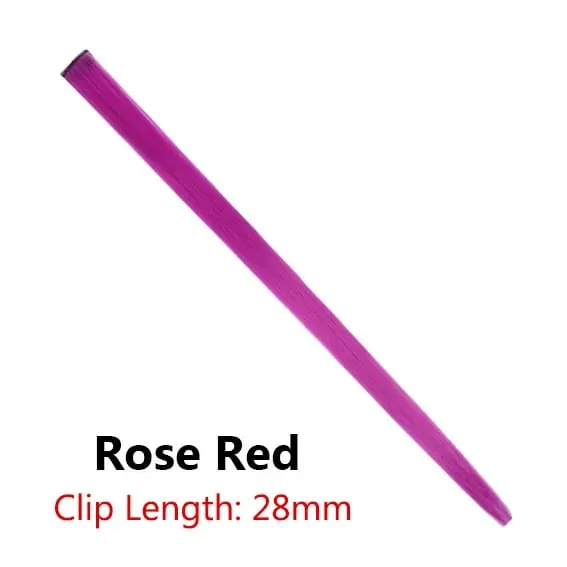 12 Colors Straight Curly Hair Synthetic Hairpieces Clip-In One Piece Pure Color Synthetic Hair Extension Pieces