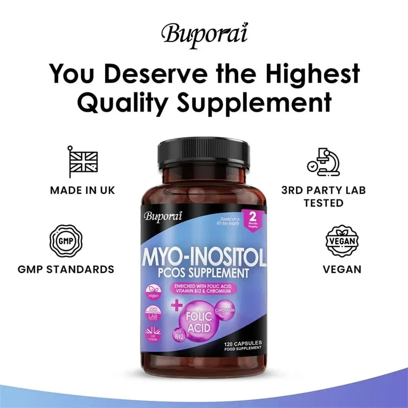 Myo-Inositol Supplement - Nagtataguyod ng Balanse ng Hormonal at Ang Kalusugan ng Ovarian ay Kinokontrol ang Mga Siklo ng Panregla at Nagpapabuti ng Mood