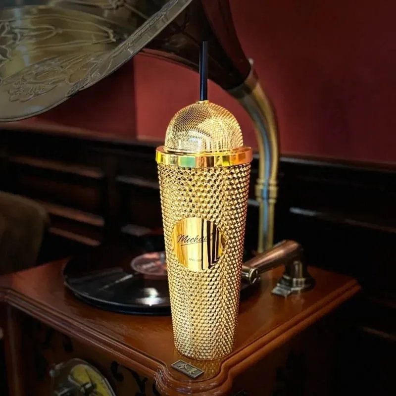 In Stock Official Michael Jackson Superstar Road Movie Merchandise Microphone Cup Water Bottle Hat Shaped Popcorn Bucket