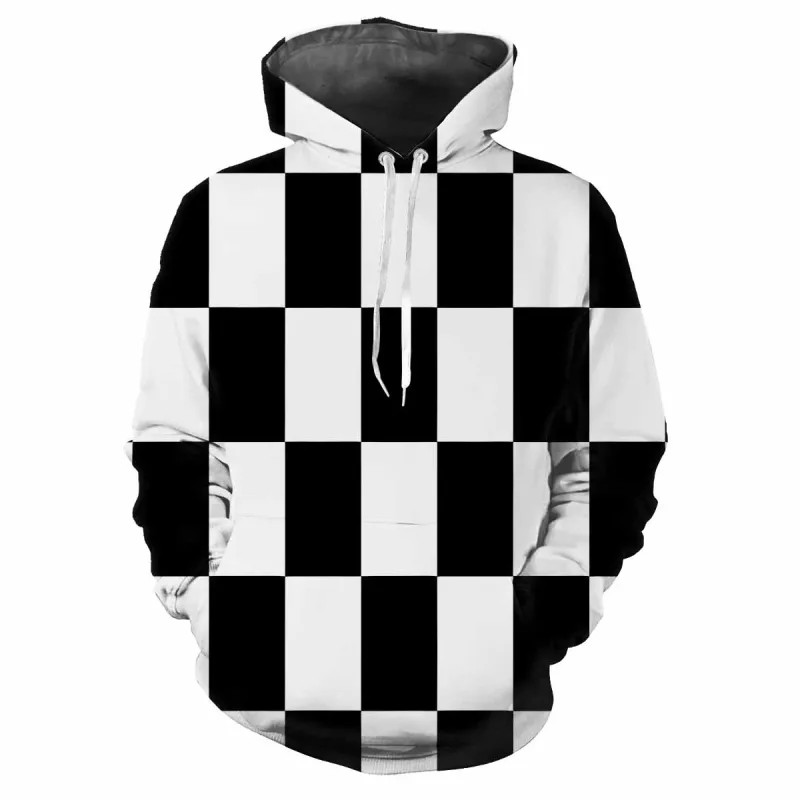 2024 moda minimalista cuadros 3D impreso hombres Tops Casual suave comodidad elegante sudaderas con capucha para hombres personalizar deportes al aire libre Sudadera con capucha