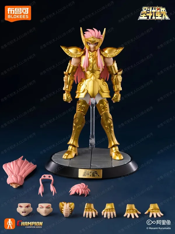 In Stock BLOKEES Saint Seiya CLASSIC CLASS Gold Saint Virgo Shaka Pisces Aphrodite Andromeda Cygnus EX Gold Assembled Model Toys