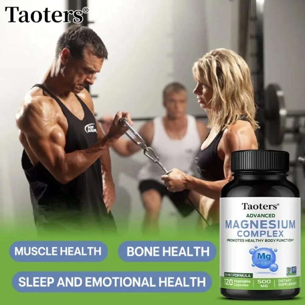 Magnesium Complex - Bone Muscle & Heart Health Supplement Sleep Support Muscle Relaxation Stress & Anxiety Relief