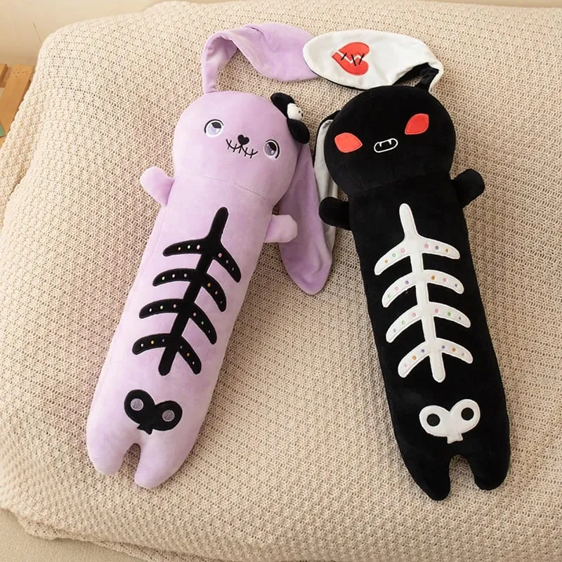60cm Horror Goth pluszowe zwierzę królik Panda miękka zabawka śliczna poduszka na ciało dekoracja na imprezę halloweenową zabawny prezent dla dziewczynki chłopca