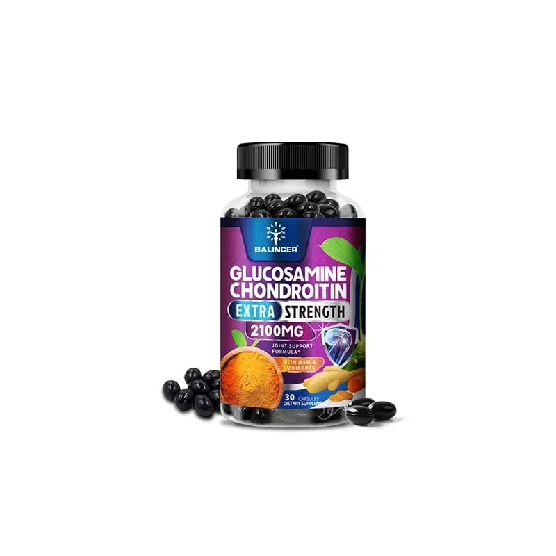 Glucosamine Chondroitin Turmeric & MSM - Joint Health Supplement Antioxidant Helps Relieve Back Knees and Hand Pain