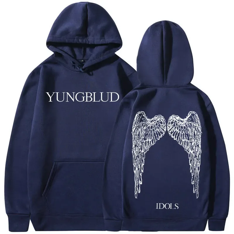 Yungblud idols asas álbum tour 2025 hoodies das mulheres dos homens do vintage moda moletom com capuz hip hop pullovers de grandes dimensões streetwear