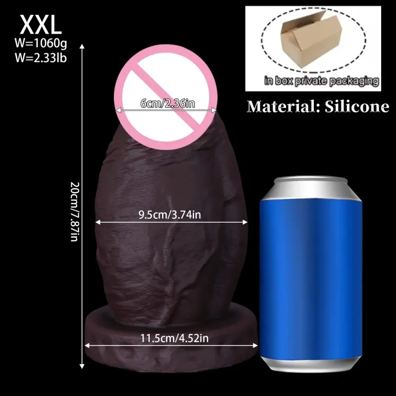 New Realistic Big Huge Thick Anal Dildo Butt Plug Giant Large Soft Silicone Anal Plug Expander Training Adult Sex Toys for Women