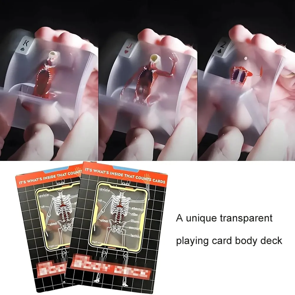 Body Deck 52 Sheets Playing Cards Interesting Human Anatomy Playing Cards Physical Examination Medical Card Teacher Students