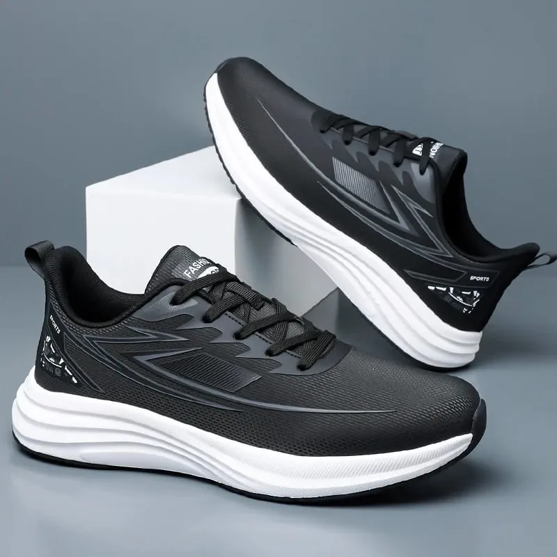Men Waterproof Leather Running Shoes Lightweight Non‑Slip Casual Sports Shoes Daily Walking Sneakers Male Gym Athletic Trainers