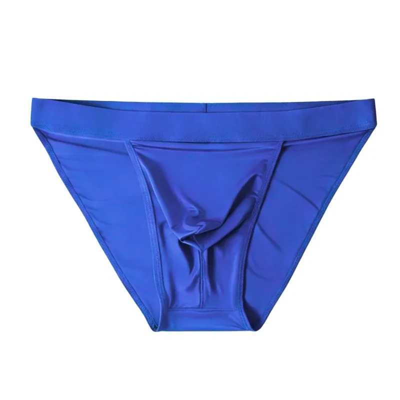 1 Piece Men's Sexy Ultra-Thin Ice Cool High Cut Briefs, Breathable Soft Stretchy Elastic Waistband Casual Daily Underwear