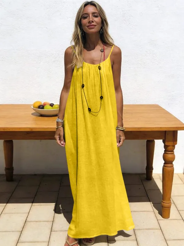 New Arrival Women's Strapless Backless Long Loose Home Dress Comfortable Sleepwear Casual Maxi Dress