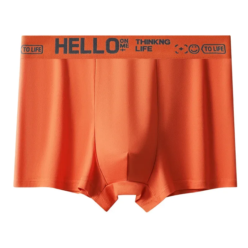 1pcs Men's Boxer Briefs Male Sport Shorts Teenager High Stretch Underwear Breathable Fashion Soft Comfortable Underpant