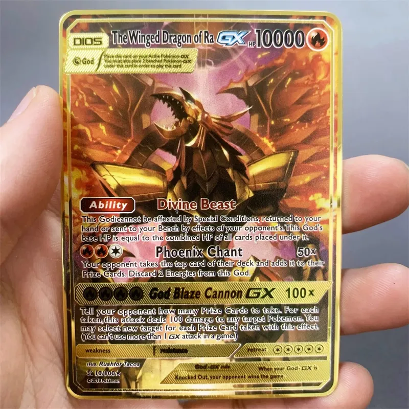İngilizce Metal Pokemon Kartları DIY Arceus Mewtwo Charizard Pikachu Parlak Demir Pokémon GX Vmax EX Oyunu Çocuk Koleksiyonu Kart Oyuncak Hediye