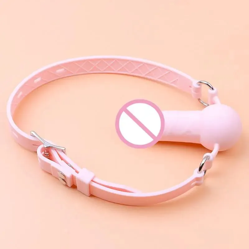 【SA】Double Ended Mouth Plug Dildo Gag Sex Toys Open Mouth Silicone Penis Adults Woman Couples Games Juguetes Sexuales 18+