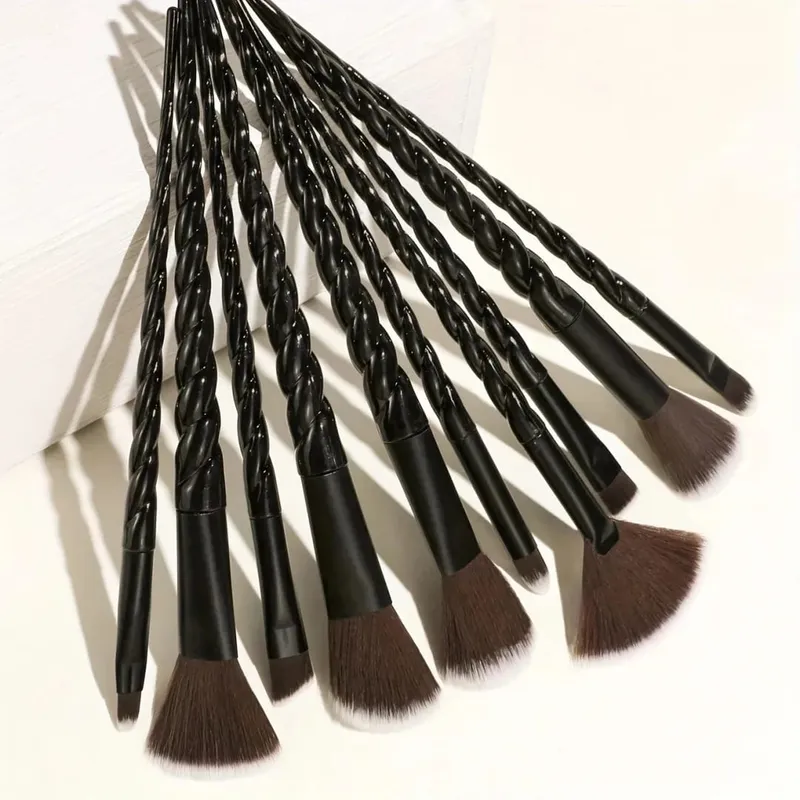Colorful 10-Piece Makeup Brush Set Crystal Handle Concealer Brushes Beauty Health Cosmetic Tools Make Up Tools