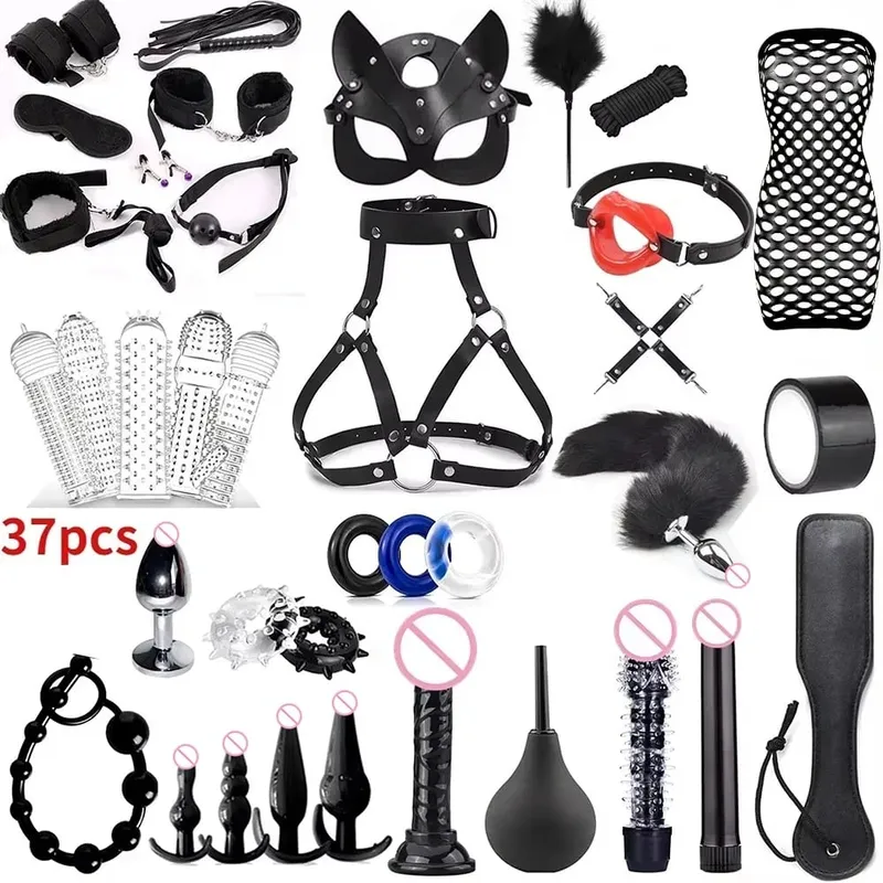 Sex toys for women BDSM sexual couples kit erotic accessories handcuffs for session Anal plug sex game Adult Sexy Toys sexyshop