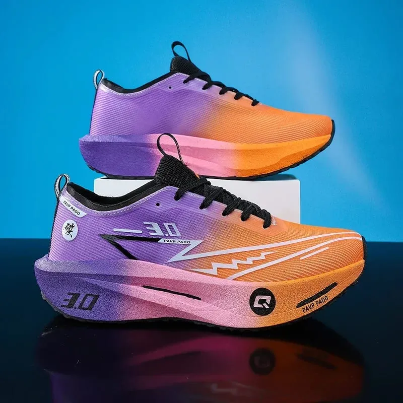 Carbon Plate Marathon Running Shoes Men Women Breathable Lightweight Shock Absorbing Non Slip Sports Athletic Sneakers New