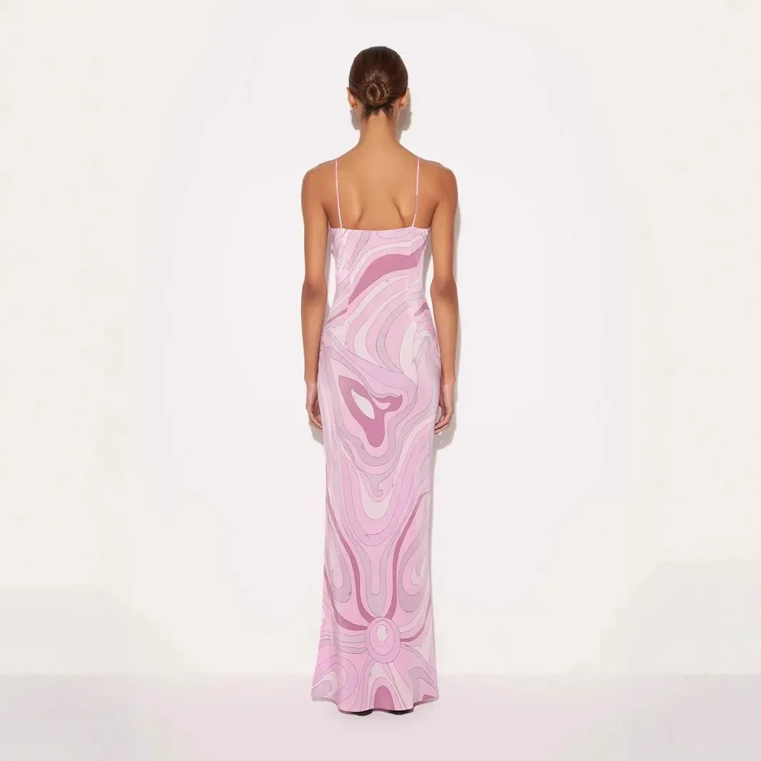 Vestidos Para Mujer Bohemian Vacation Dress Casual Sleeveless Strap High Waisted Party Dress Side Split Slim Women Robe Dresses