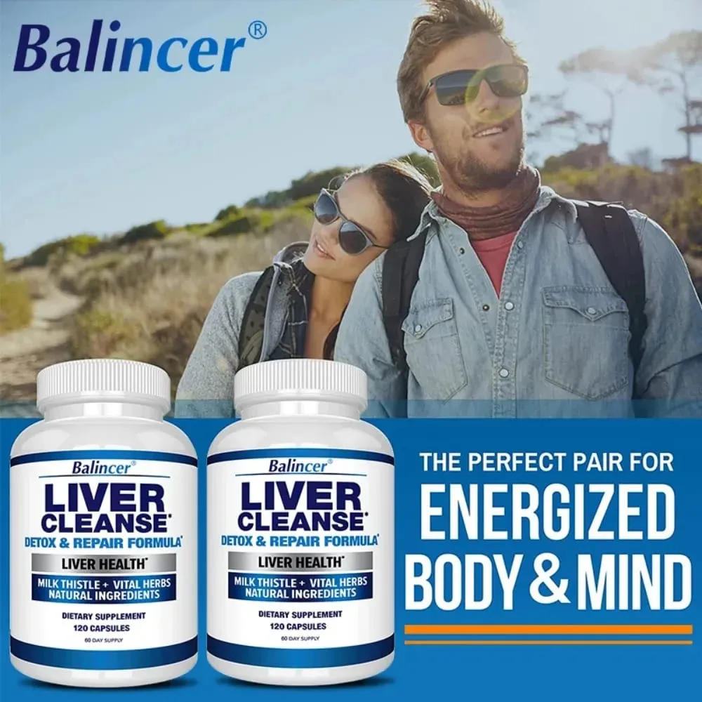 Liver Cleanse Detox & Repair Fatty Liver Formula - Milk Thistle Silymarin Artichoke Extract Dandelion - Liver Health