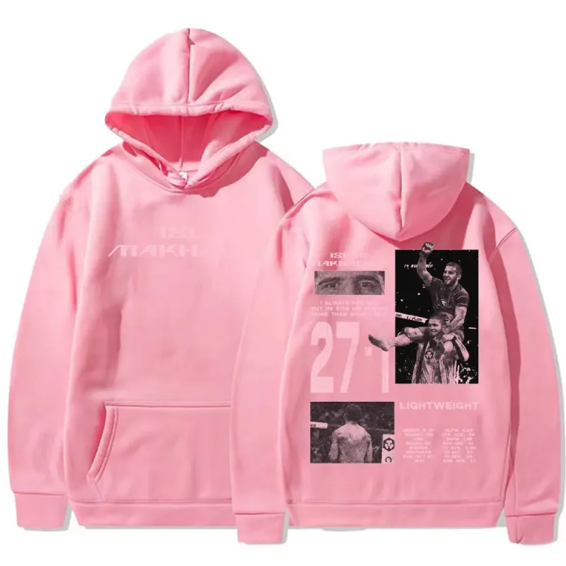 Limited Islam Makhachev Vintage Graphic Hoodies Men's Harajuku Fashion Classic Sweatshirts Casual Fleece Long Sleeve Pullovers
