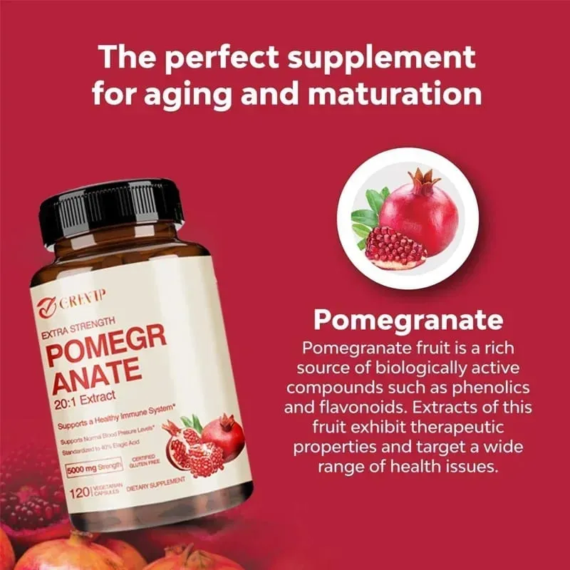 Pomegranate Extract - Antioxidant Supplements Are Beneficial for Heart Health and Joint Support and Promote Energy Production