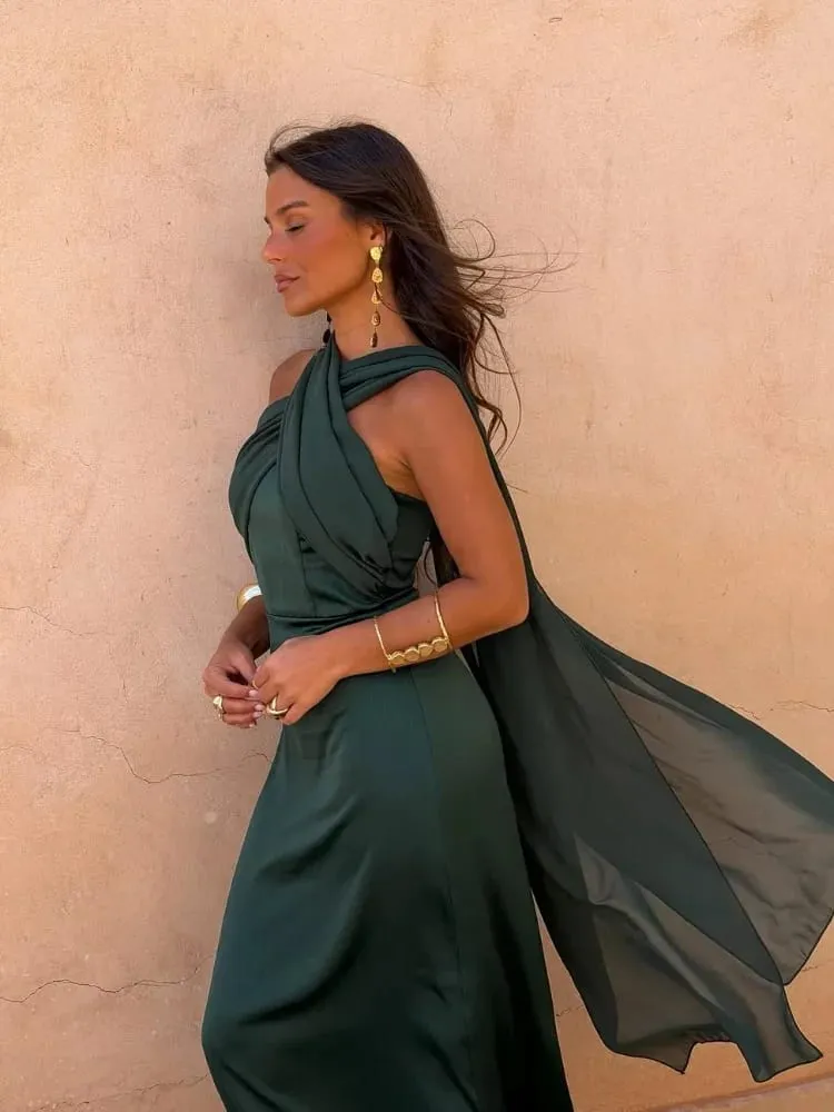 Solid Color Strapless Ribbon Women Summer Dress Sexy Sleeveless Backless High Waist Slim Maxi Vestidos 2026 Lady Vacation Outfit