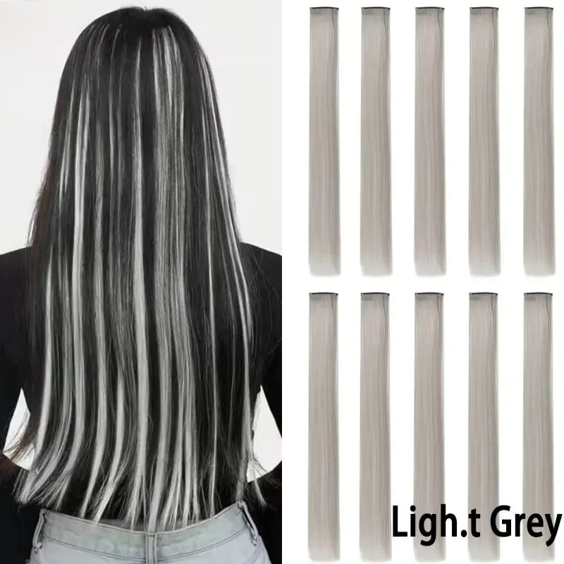 24Inch Synthetic 10pcs Long Straight Clip‑in Hair Extension Easy Install Hairpiece for Women Daily Party Hairstyle Accessory — image 8