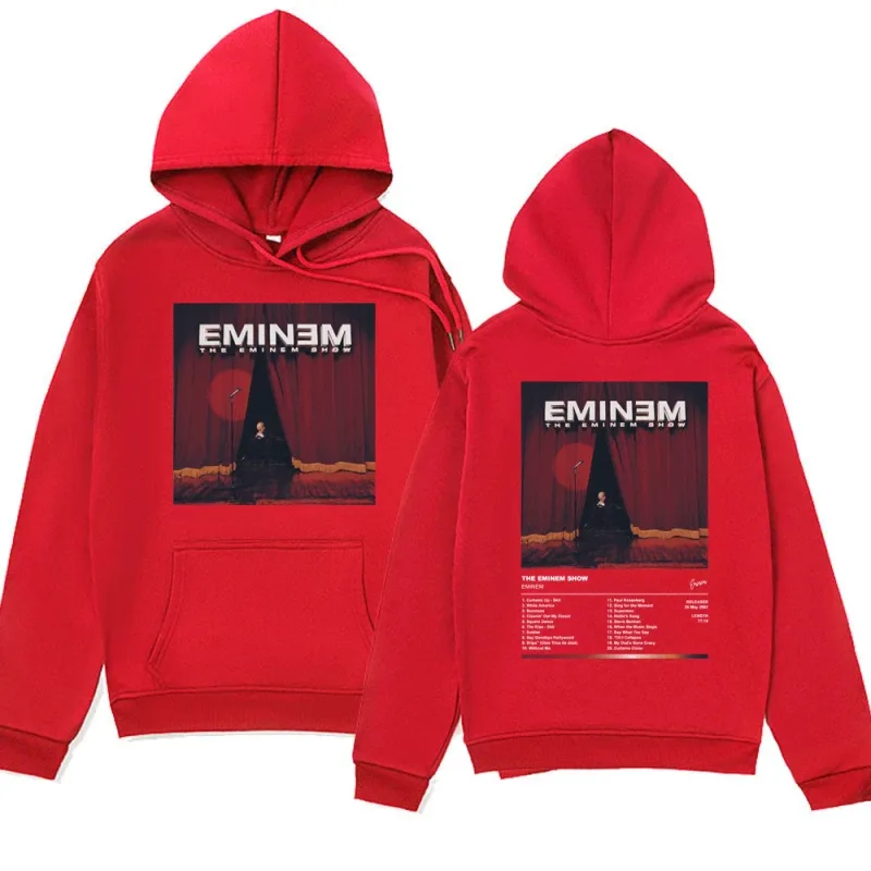 Eminem singer men's and women's hooded sweatshirts 90s retro Harajuku clothing casual hoodies fashionable hooded sweatshirts