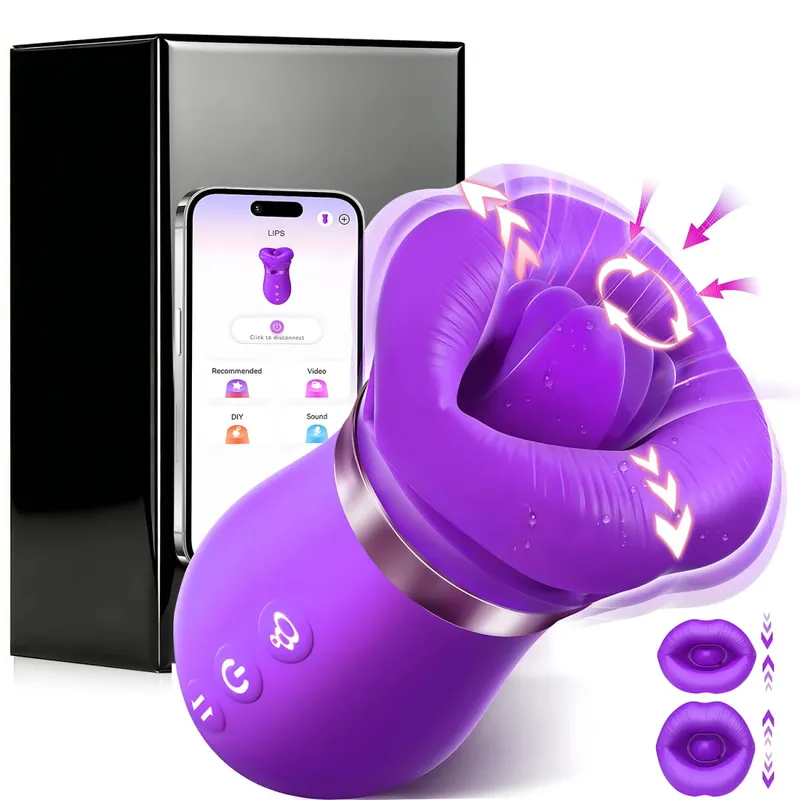APP Control Sucking Vibrator Tongue Licking Sucker Female Oral Clitoris Nipple Stimulator Vacuum Sex Toys for Couples