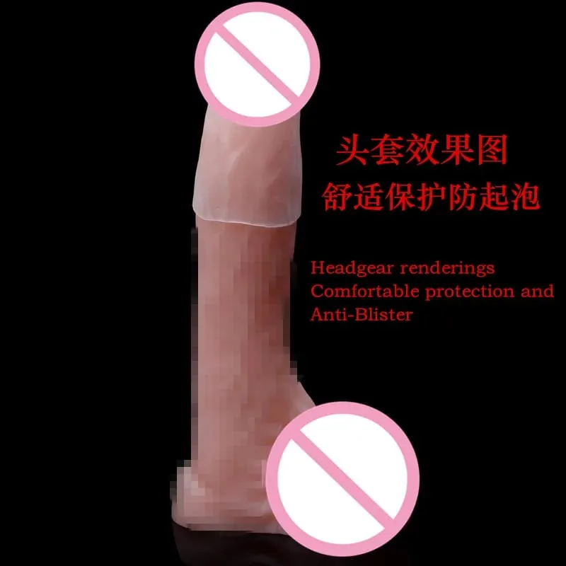 2025 New Penis Sleeves Silicone for Pene Extender Cover Soft Protect Glans Sex Accessories Vacuum Cup Pumps Extension Sext Toys