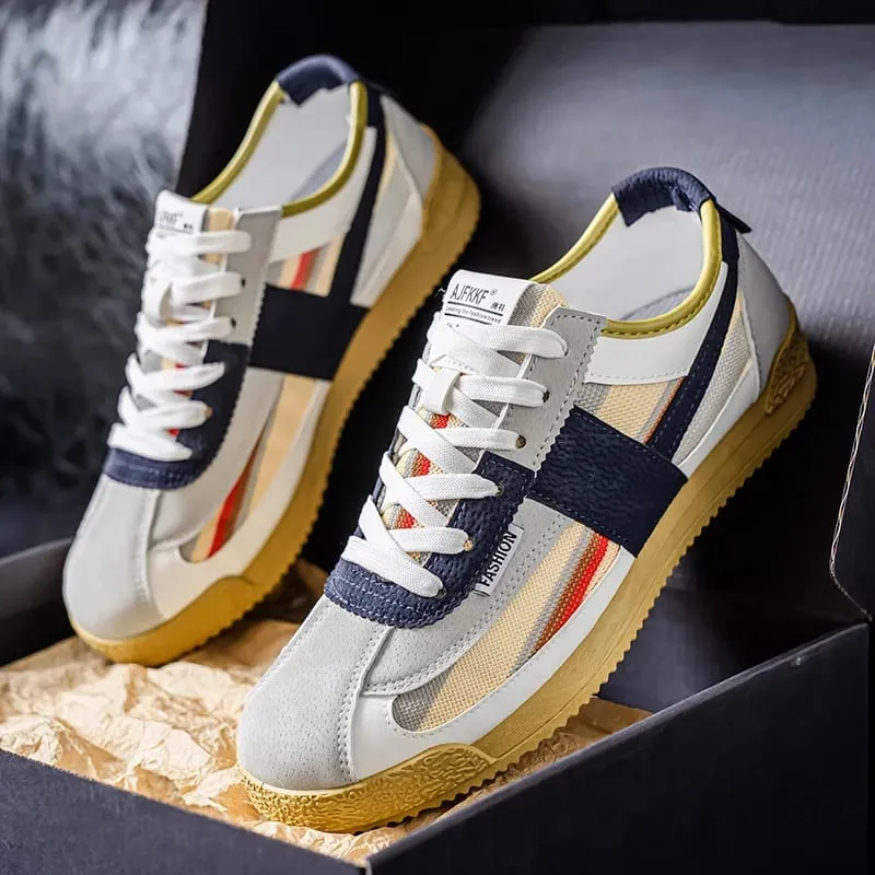 [Men's Skate Sneakers] Sneakers - Men's New Spring/Autumn Skate Shoes - Classic and Versatile - Fashionable and Trendy - Suitable for Daily Wear and Outdoor Leisure - Ideal as Birthday Gifts Christmas Gifts and Halloween Gifts