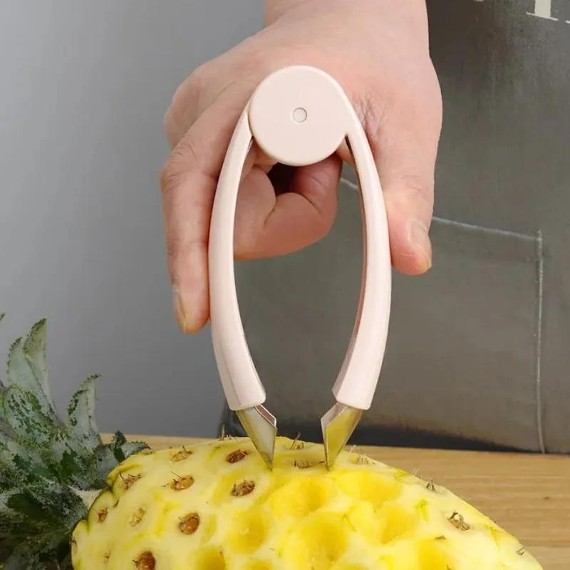 Nerezová ocel Stonka rajčat Jahoda Odstraňovač listů Ananasová semena Pinzeta na loupání ovoce Kuchyňský stroj Kráječ Gadget