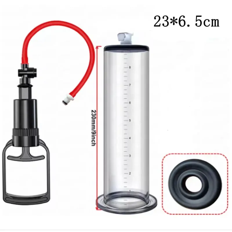 Manual Penis Pump Acrylic Penis Enlarger Sex Toy For Men Vacuum Pump Male Masturbation Penis Extender Trainer Adults Sex Product