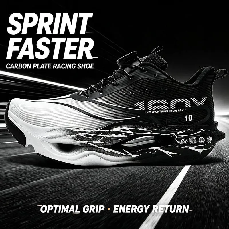 Carbon Plate Racing Running Shoes Non-Slip Men Ultra Light Elastic Cushion Athletic Sneakers Speed Training Marathon Sport Shoes — image 1
