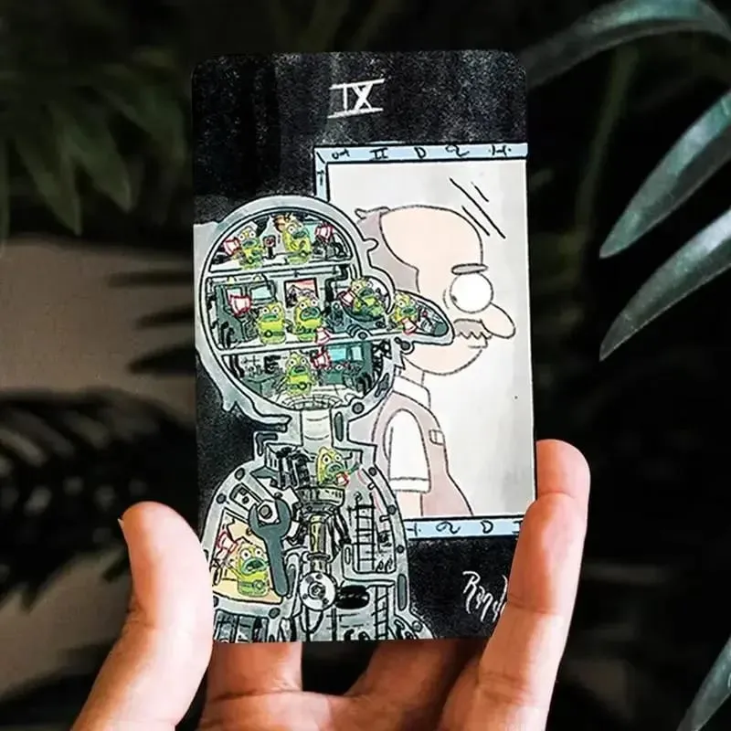 Gizemli Tarot kartları A 78 Deste Gravity Falls Inspired 78 Kart Destesi İngilizce versiyonu Witchy Acemi Tarot Masa oyunları