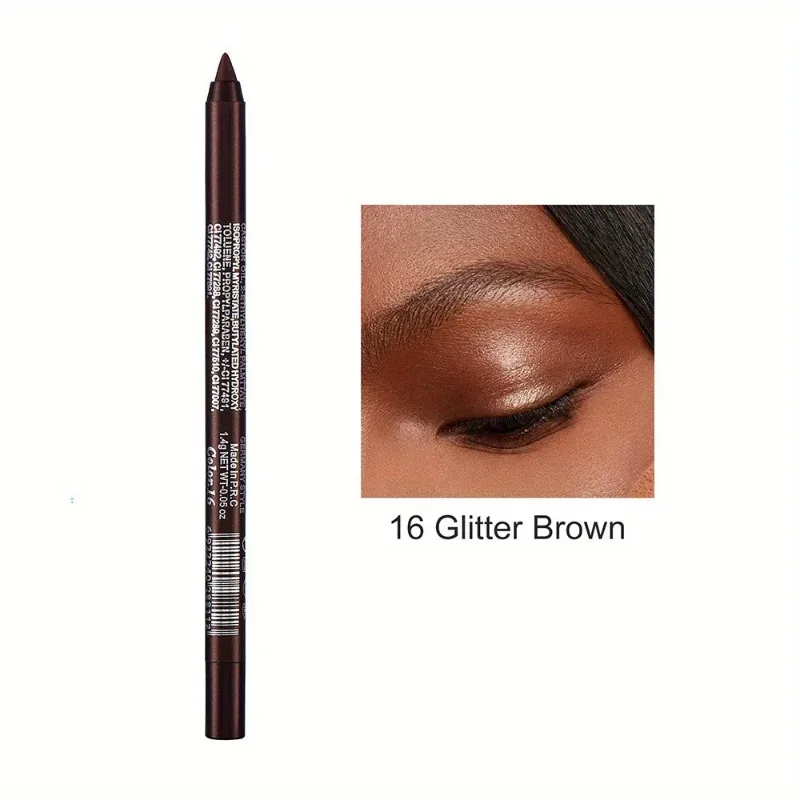 17 Colors Pearlescent Eyeliner Pencil Waterproof Long-lasting Colorful Matte Smooth High Pigment Eye Liner Shadow Pen Eye Makeup