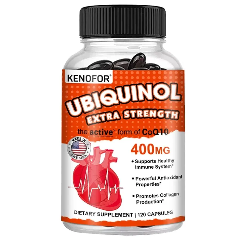 Ubiquinol CoQ10 400 mg Softgel Antioxidant - Superior Absorption Active Form Immune and Skin Support