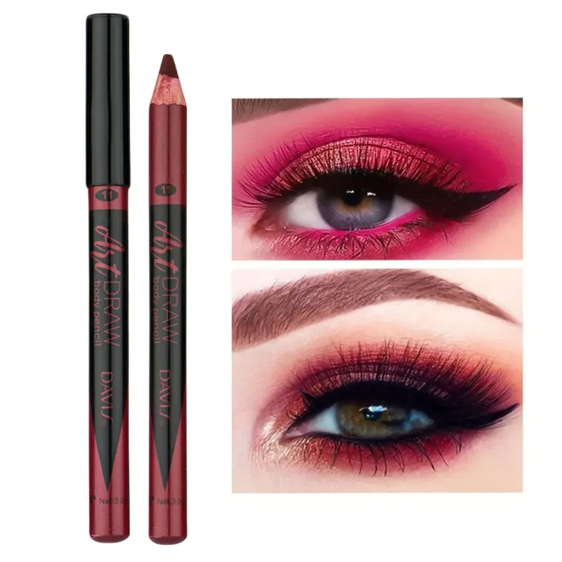 15 Farben Eyeliner Lip Liner Stift Schwarz Blau Mehrfarbig Metallic Perlmutt Glitzer Matt Finish Punk Smokey Style Augen Make-up Stift
