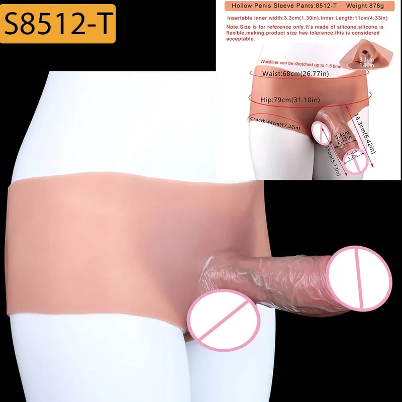 Strap-On Lifelike Penis Cover насадка на член Large Hollow DildoPants Intimate Adult Sex Toy for Couples Sex