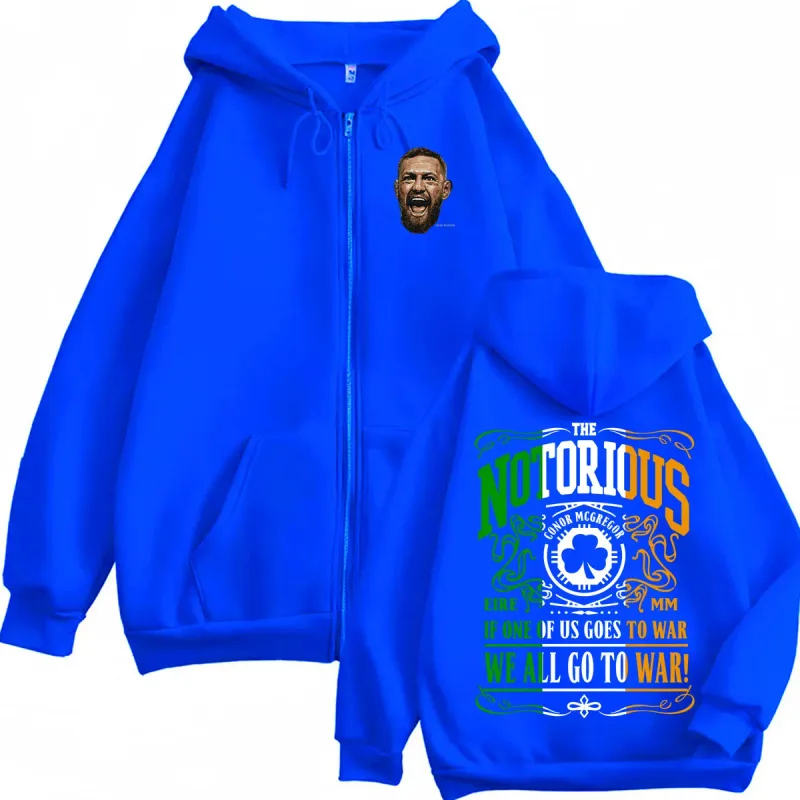 The Notorious Conor Mcgregor Zipper Hoodies Men Women Violence Aesthetic Sweatshirts Jacket Casual Fleece Zip Up Pullovers Coats