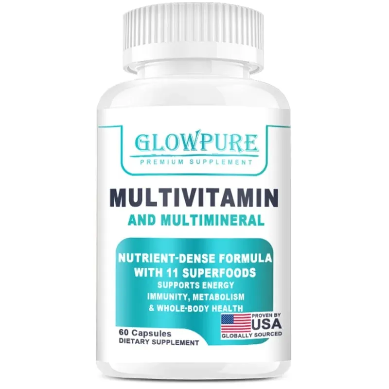 Multivitamin för kvinnor Ekologisk helmat & naturliga mineraler - B-komplex C-vitamin D3 K2 för stressimmunitet Hårhud och naglar