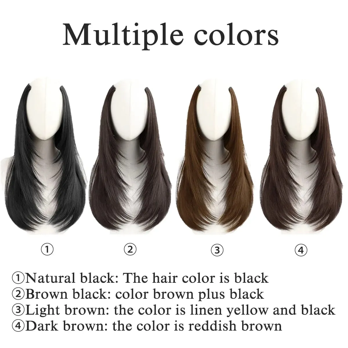 Synthetic layered V-shaped hair extension wig women's heat-resistant clip hair wig atmosphere long curly hair