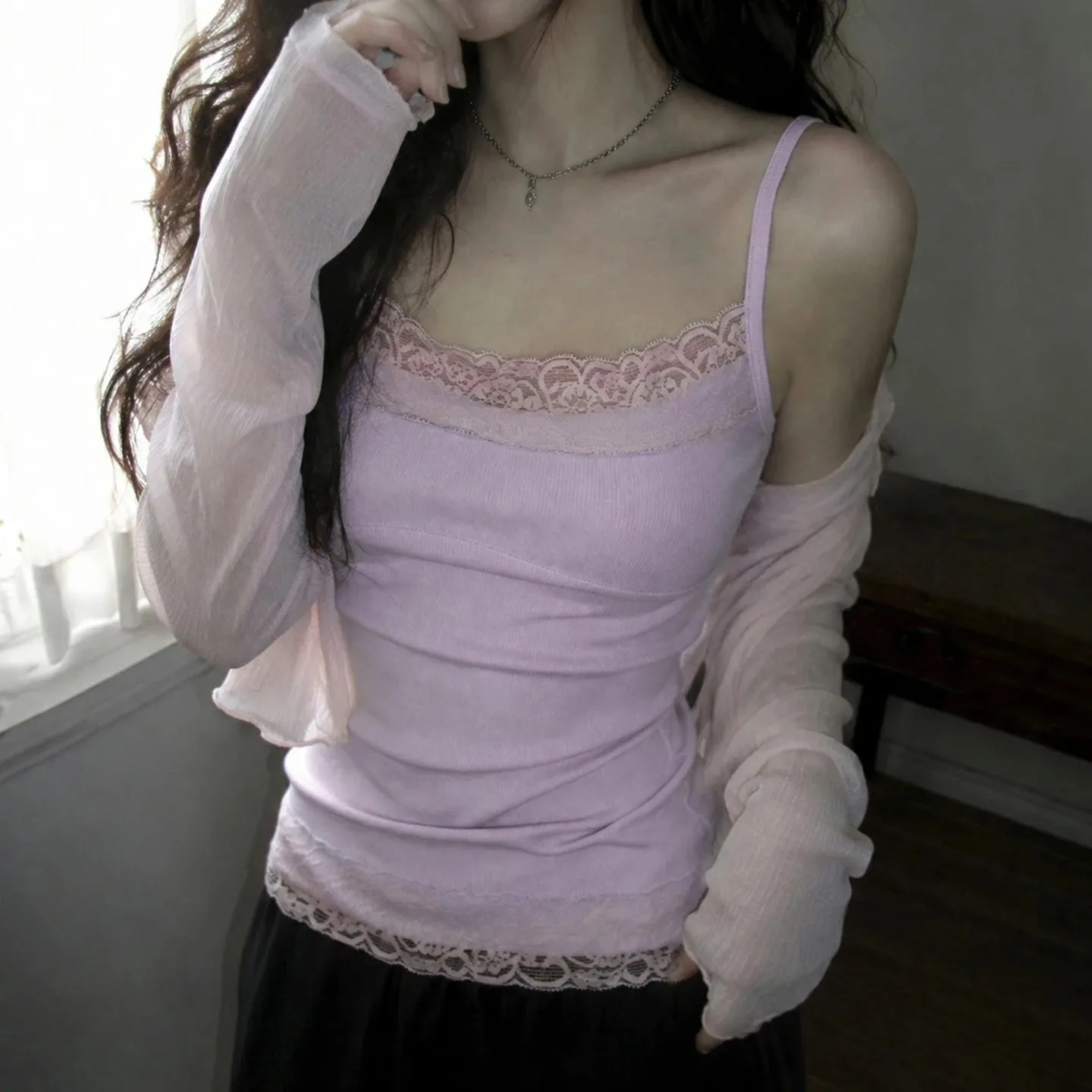 Sexy Lace Trim Patchwork Camisole For Women Y2K Summer Sleeveless Cami Tops Vacation Casual Clothes Coquette Tank 2026