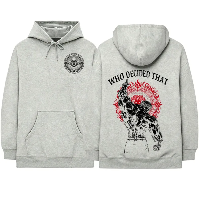 Anime The Seven Deadly Sins Escanor Manga Hoodies Men's Women Clothing Fashion Fleece Long Sleeves Hooded Sweatshirts Streetwear