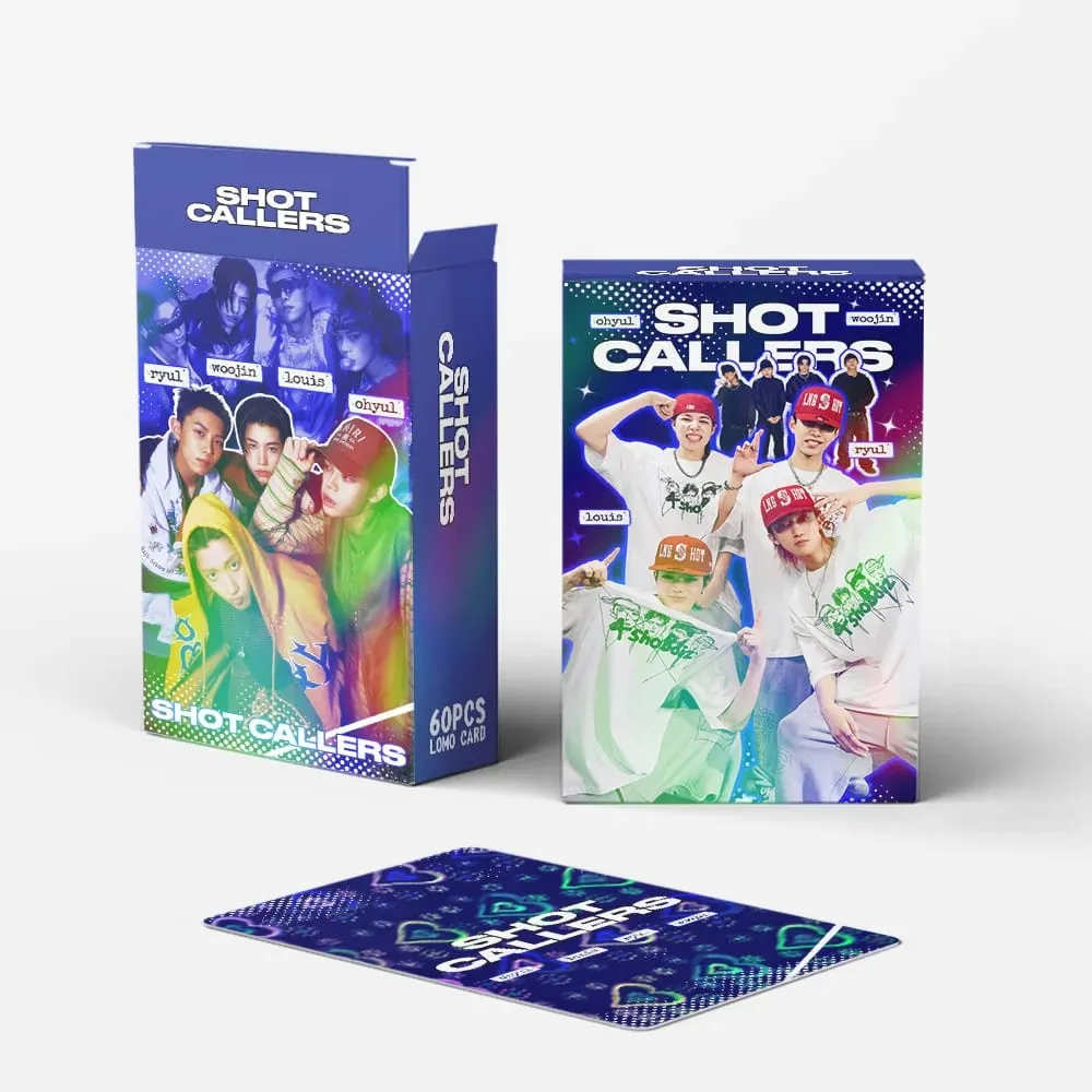 60ks LNGSHOT Nové album SHOT CALLERS Fotopohlednice Samolepky Kpop Merch Lomo Karty Set Fanoušci Kolekce Karty Giftsi