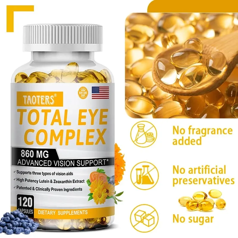 Lutein Eye Capsules 860mg -Contains Zeaxanthin Bilberry Extract and Vitamin A-Supplement Eye Vitamins To Promote Healthy Vision — image 1