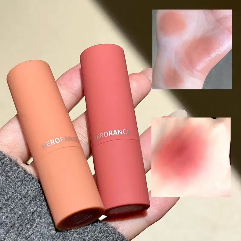 Batom Herorange Sheer Matte Textura macia, não seca, longa duração, à prova de transferência, tons naturais para todos os tons de pele