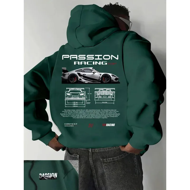 Sweat à capuche décontracté pour hommes, imprimé alphabet, coupe ample, streetwear bahreïn, 22ss, vêtements pour hommes, une pièce, haikyuu